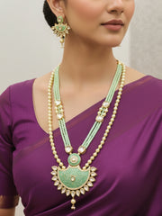 Mint Green Zareen Meenakari Necklace Set