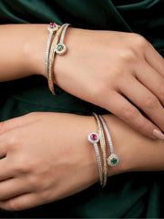 Naimira Zirconia Bangles - Set of 2 (Size 2.8)