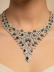 Nayeliya Zirconia Black Necklace Set