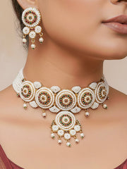 Nerina Basra Moti Choker Necklace Set