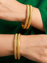Nikita Gold Bangles - Set of 4 (Multiple Sizes)