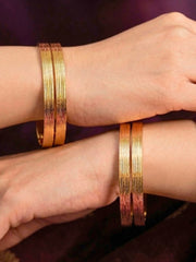 Nupur Gold Bangles- Set of 4 (Multiple Sizes)