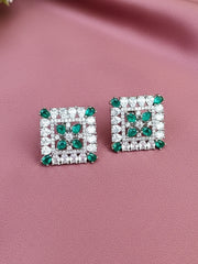 Nyra Zirconia Green Earrings