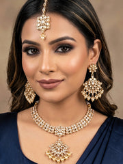 Paathra Polki White Necklace Set