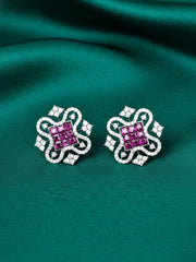 Pink Zuri Zirconia Earrings