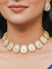 Pragati MOP Mint Pink Necklace Set