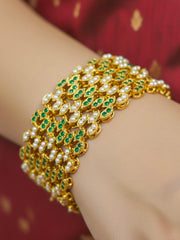 Ragini Emerald Green Jadau Bracelet (2.10)