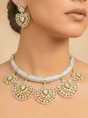 Raizel Zirconia Necklace Set (Dual Tone)