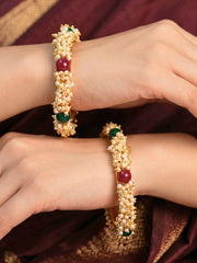 Rangoli Pearl Bangles - Set of 2 (Multiple Sizes)