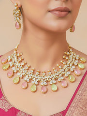 Rani Pink & Green CS Necklace Set