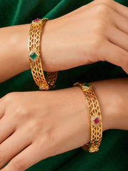 Ravisha Gold Bangles - Set of 2 (Size 2.8)
