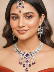 Rosalind Zirconia Purple Necklace Set