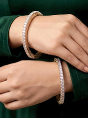 Rudvikka Zirconia Bangles - Set of 2 (Multiple Sizes)