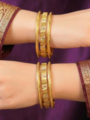 Sorali Gold-Silver Bangles - Set of 6 (Multiple Sizes)