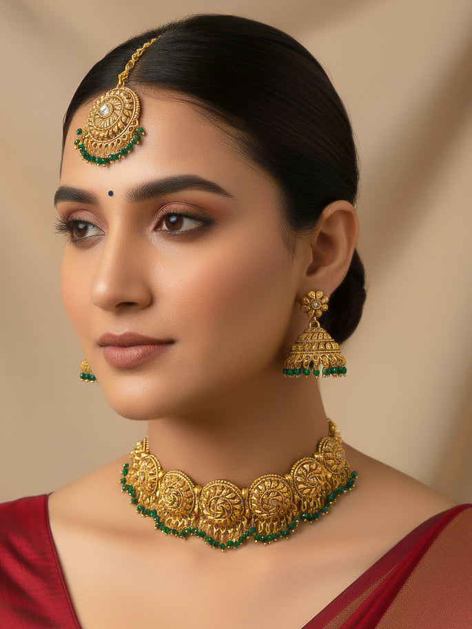 Sudati Rajwadi Necklace Set