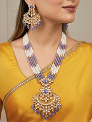Sugandhi Polki Lilac Necklace Set