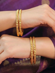 Tanushree Gold Bangles- Set of 4 (Multiple Sizes)