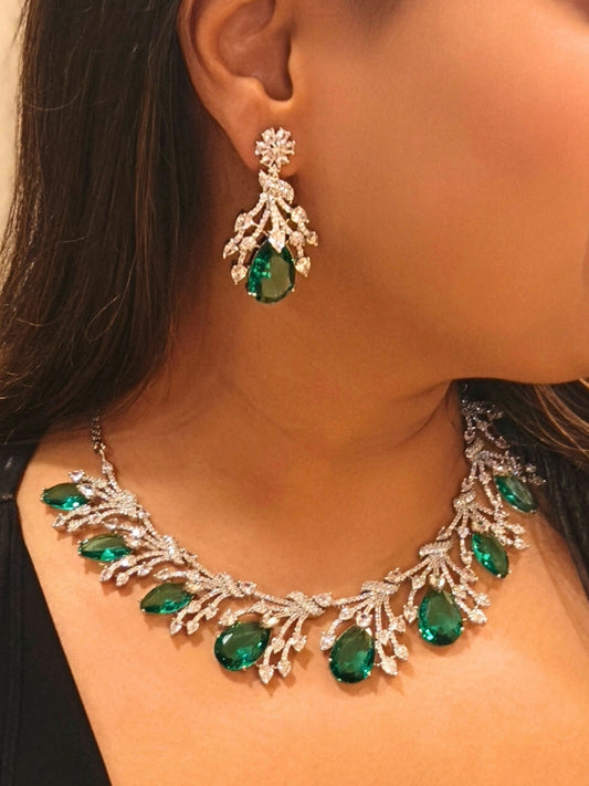 Cindrella Green Necklace Set