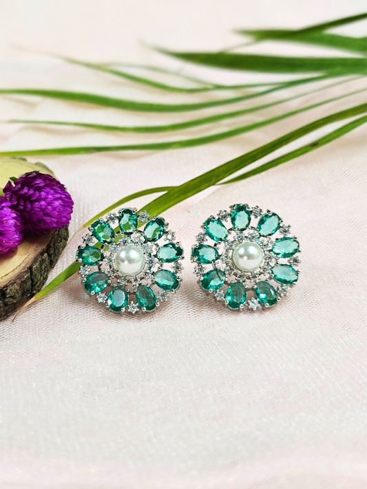 Sea Green Blossom Earrings