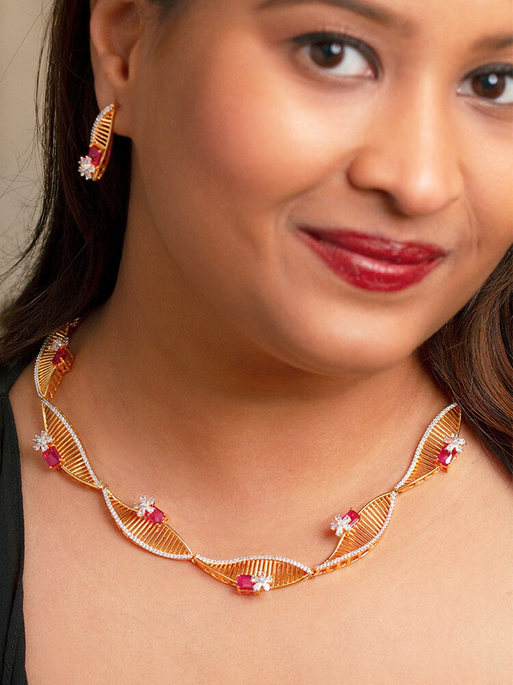 Zorya Red Necklace Set