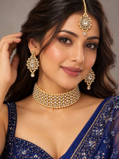 Jayshree Champagne Necklace Set