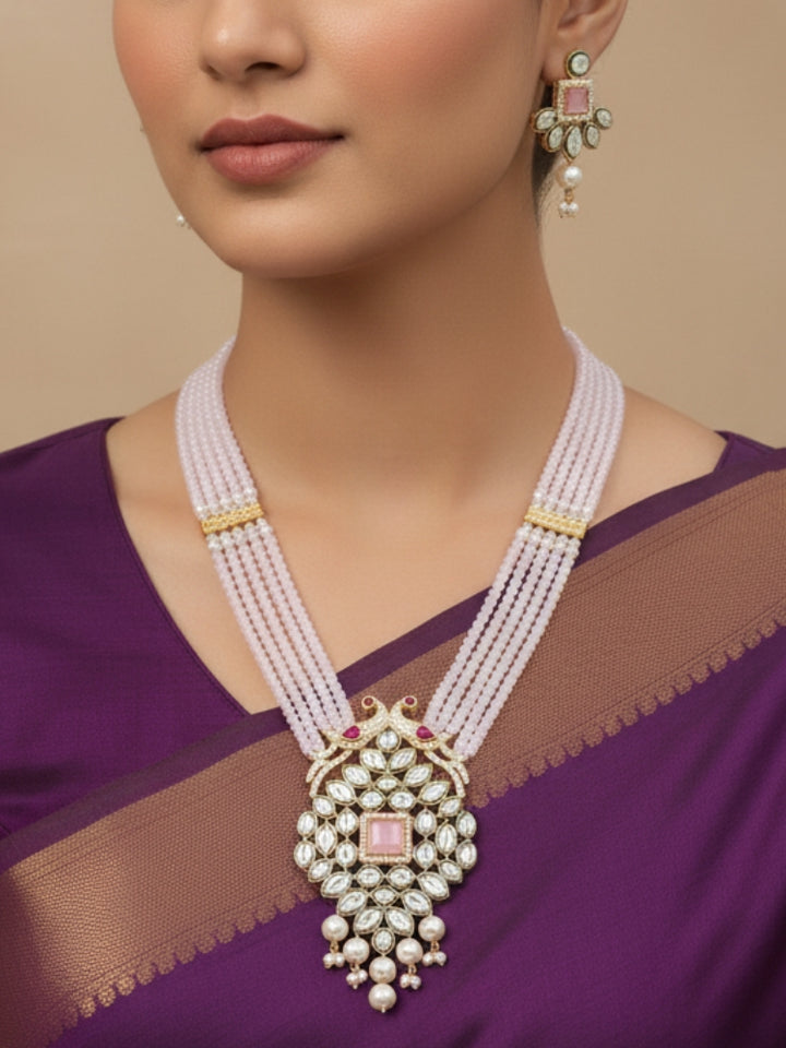 Mint Pink Maanya Necklace Set