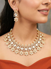 Varali Polki White Necklace Set