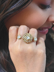 White Octavia Ring