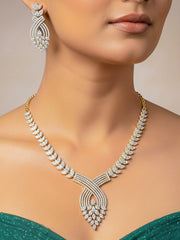 Zane Zirconia Gold Necklace Set