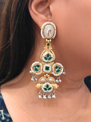 Zaynika Green Oxidized Earrings