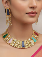 Zeenat Amrapali Gold Necklace Set