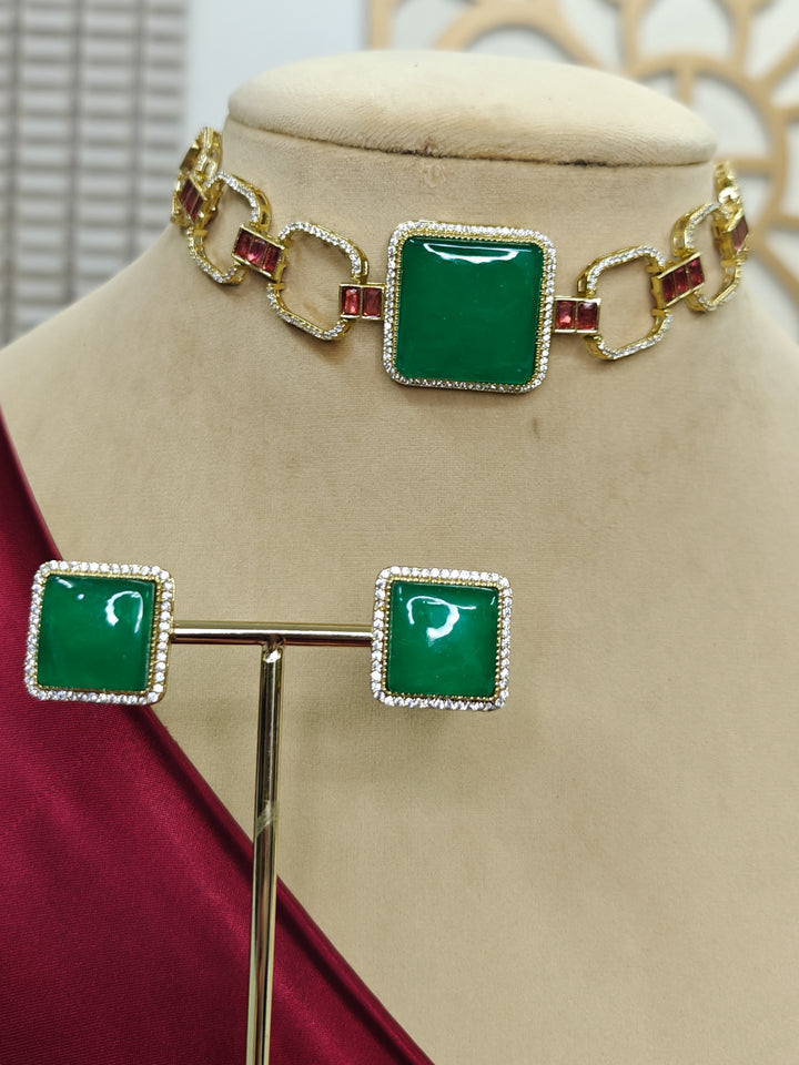 Rigel Dark green  Necklace Sets