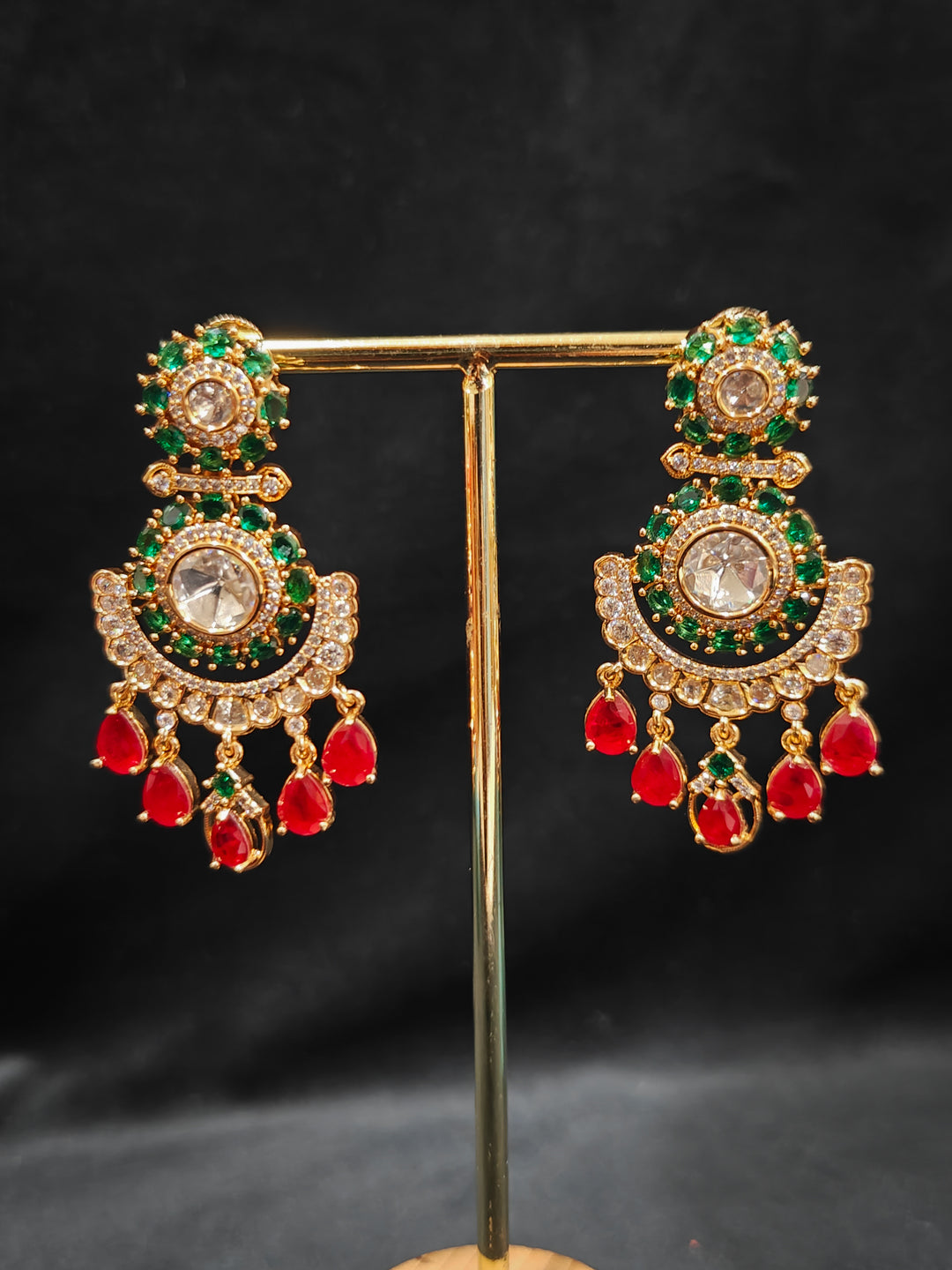 The Royal Dynasty Ruby Red & Green Necklace Set
