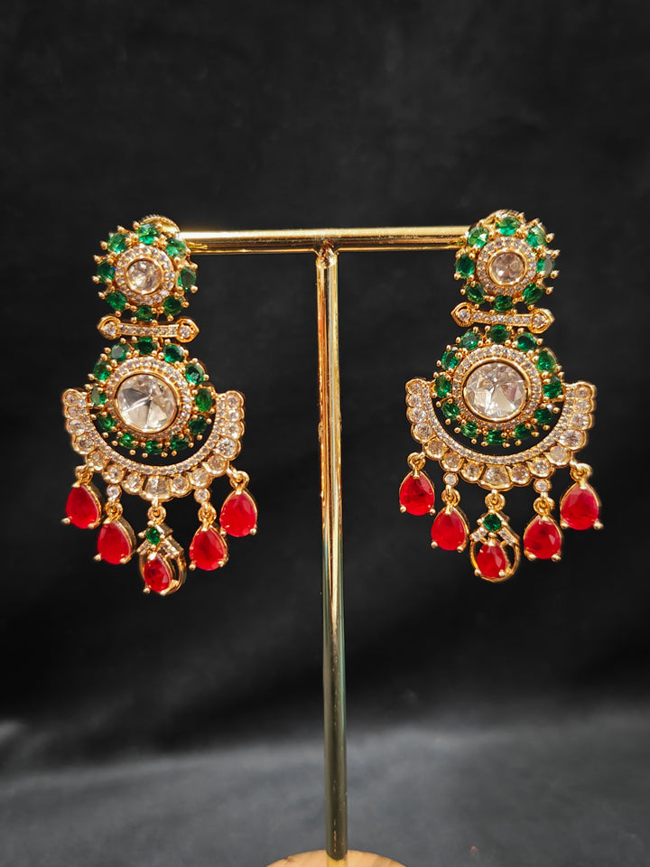The Royal Dynasty Ruby Red & Green Necklace Set